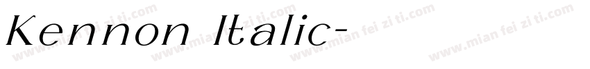 Kennon Italic字体转换